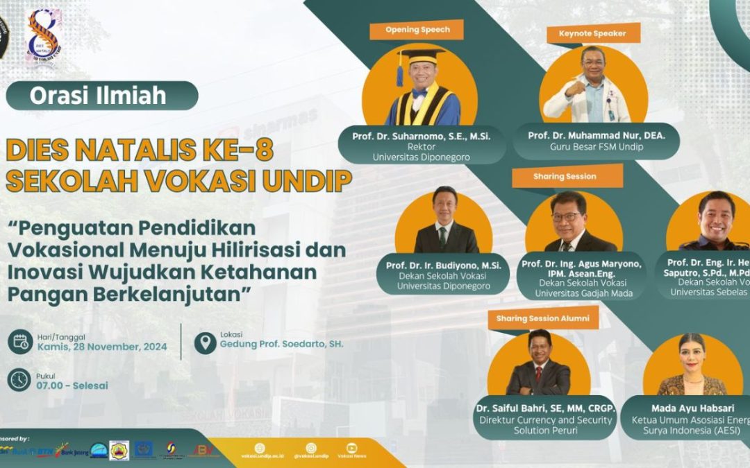 Building Sustainable Food Security: Diponegoro University Vocational School Holds 8th Anniversary with Inspirational Scientific Oration